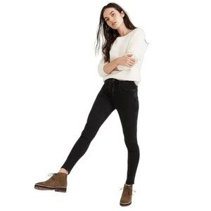 NWT Madewell 10" High-Rise Skinny Denim Jeans Starkey Wash Black 23